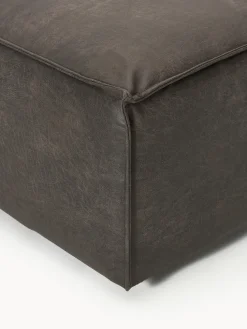 Reposapiés puf de cuero reciclado Lennon