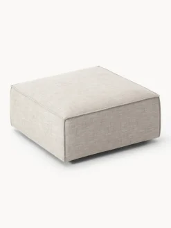 Reposapiés puf de mezcla de lino Lennon