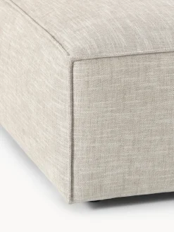 Reposapiés puf de mezcla de lino Lennon