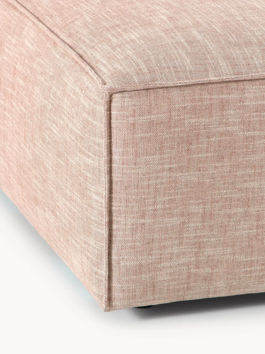 Reposapiés puf de mezcla de lino Lennon