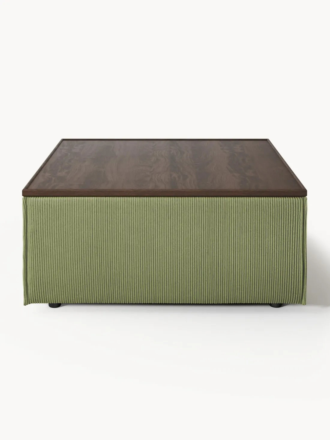 Reposapiés puf de pana con espacio de almacenamiento Lennon