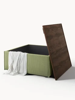 Reposapiés puf de pana con espacio de almacenamiento Lennon