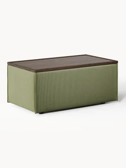 Reposapiés puf de pana con espacio de almacenamiento Lennon