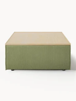 Reposapiés puf de pana con espacio de almacenamiento Lennon