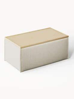 Reposapiés puf de pana con espacio de almacenamiento Lennon