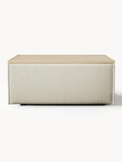 Reposapiés puf de pana con espacio de almacenamiento Lennon