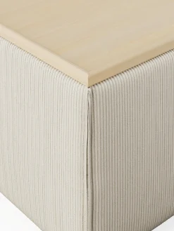 Reposapiés puf de pana con espacio de almacenamiento Lennon