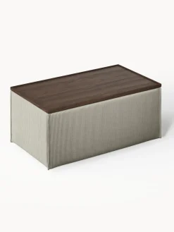 Reposapiés puf de pana con espacio de almacenamiento Lennon