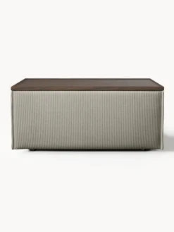 Reposapiés puf de pana con espacio de almacenamiento Lennon