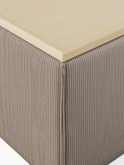 Reposapiés puf de pana con espacio de almacenamiento Lennon