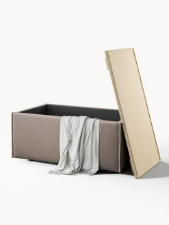 Reposapiés puf de pana con espacio de almacenamiento Lennon