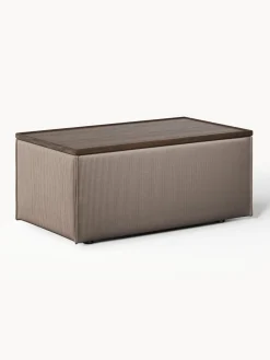 Reposapiés puf de pana con espacio de almacenamiento Lennon