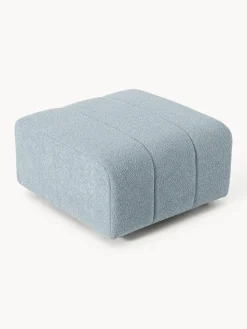 Reposapiés puf en tejido bouclé Lena