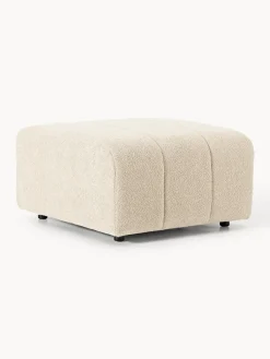 Reposapiés puf en tejido bouclé Lena