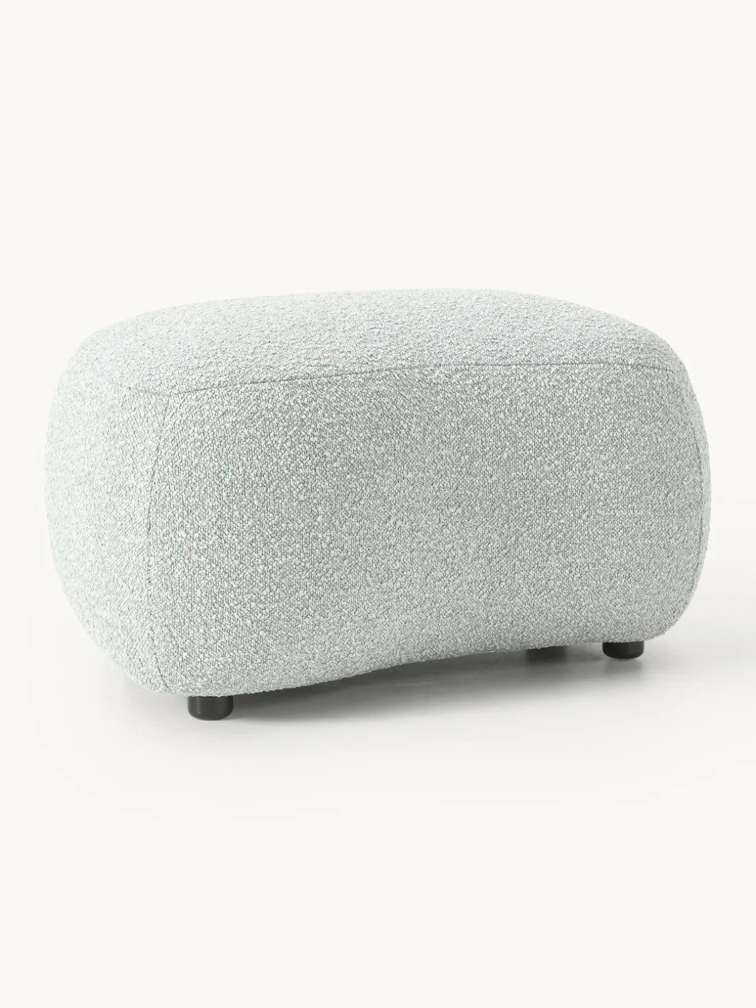 Reposapiés puf en tejido bouclé Alba