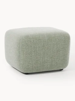 Reposapiés puf en tejido bouclé Wolke