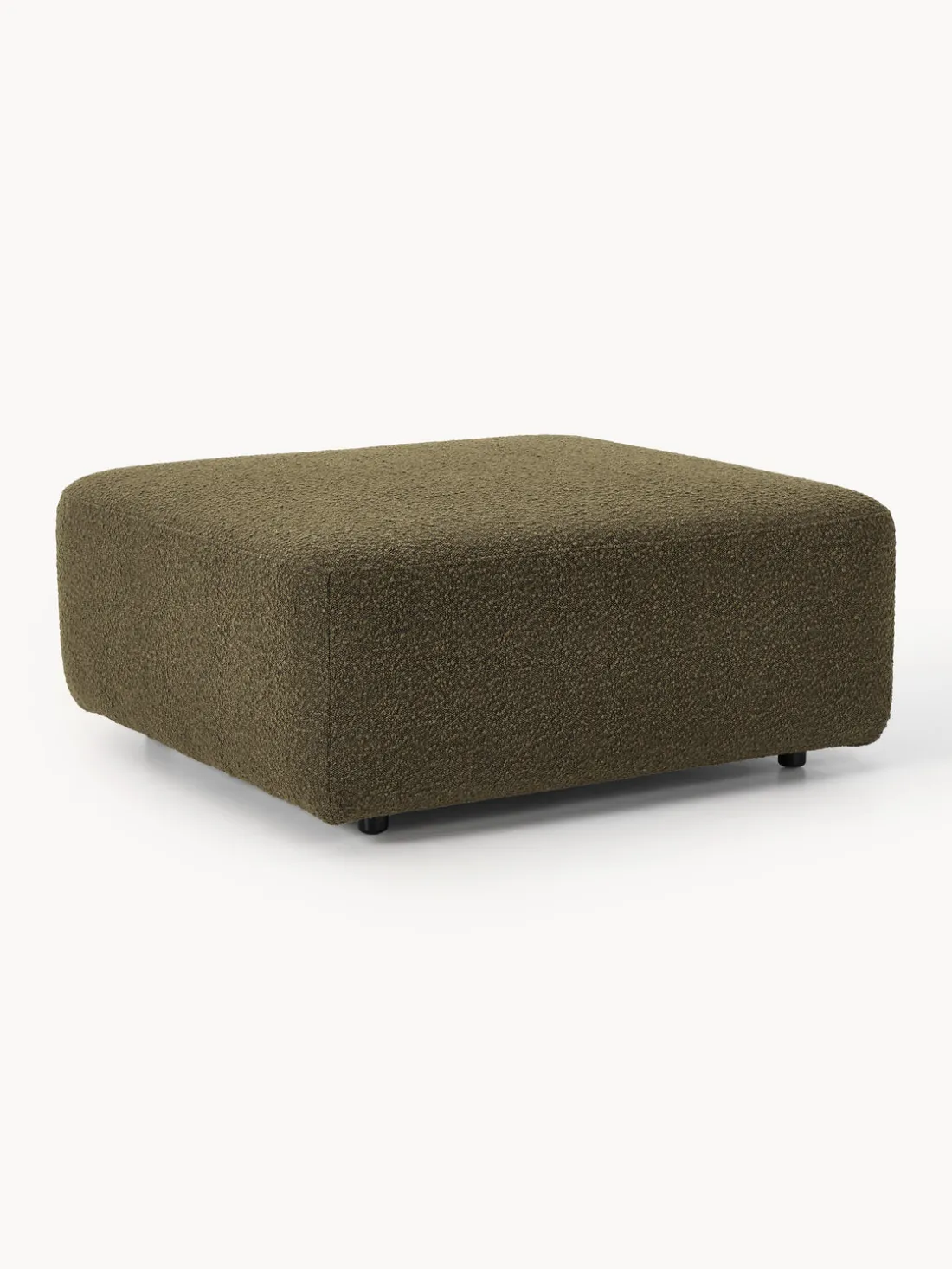 Reposapiés puf en tejido bouclé Anton