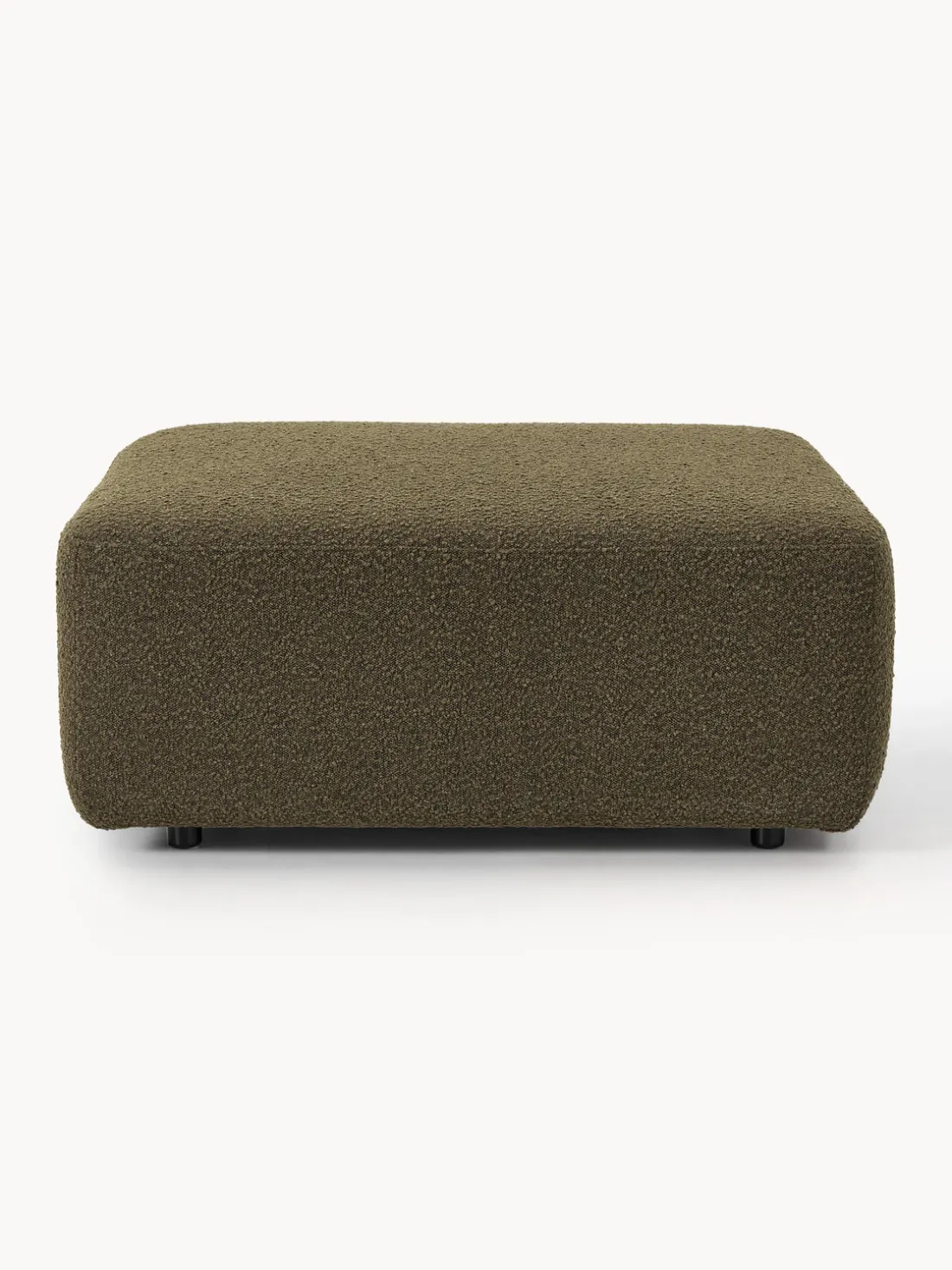 Reposapiés puf en tejido bouclé Anton