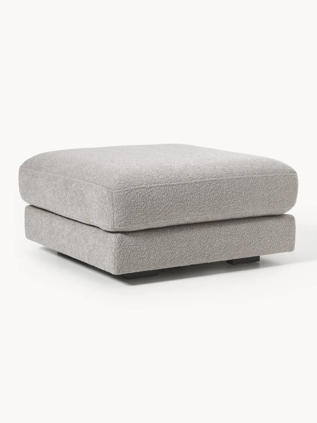 Reposapiés puf en tejido bouclé Tribeca