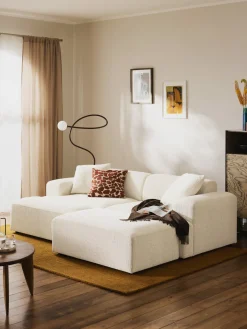 Reposapiés puf grande Melva, 116 x 42 cm