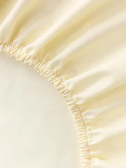 Sábana bajera de algodón percal con somier Elsie