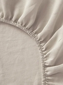 Sábana bajera de lino lavado Airy