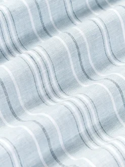 Sábana encimera de lino lavado con rayas Telma