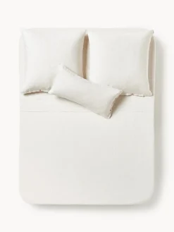 Sábana encimera de lino lavado con rayas finas Rinna