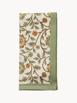 Servilletas artesanales de algodón Gita, 4 uds.