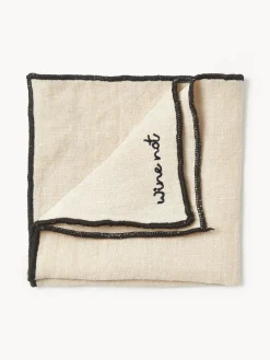 Servilletas de cóctel de lino con bordado Cosmo, 4 uds.