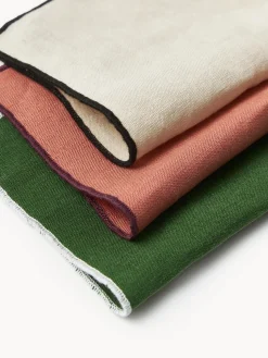 Servilletas de cóctel de lino con bordado Cosmo, 4 uds.