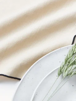 Servilletas de cóctel de lino con bordado Cosmo, 4 uds.