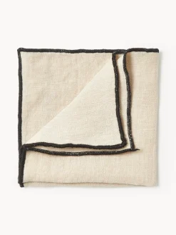 Servilletas de cóctel de lino con bordado Cosmo, 4 uds.