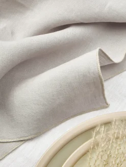 Servilletas de lino con ribete Kennedy, 4 uds.