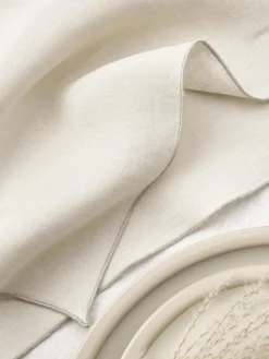 Servilletas de lino con ribete Kennedy, 4 uds.