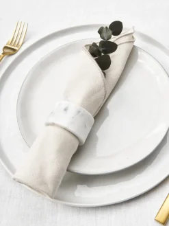 Servilletas de lino con ribete Kennedy, 4 uds.