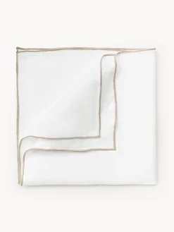 Servilletas de lino con ribete Kennedy, 4 uds.