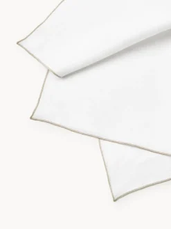 Servilletas de lino con ribete Kennedy, 4 uds.