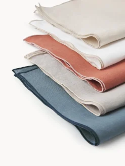 Servilletas de lino con ribete Kennedy, 4 uds.