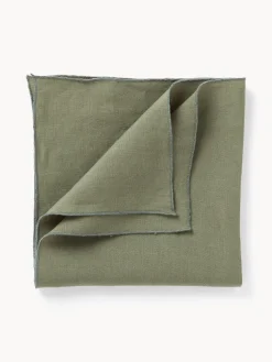 Servilletas de lino con ribete Kennedy, 4 uds.