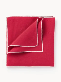 Servilletas de lino con ribete Kennedy, 4 uds.