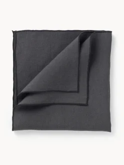 Servilletas de lino con ribete Kennedy, 4 uds.