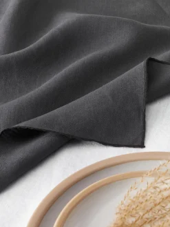 Servilletas de lino con ribete Kennedy, 4 uds.