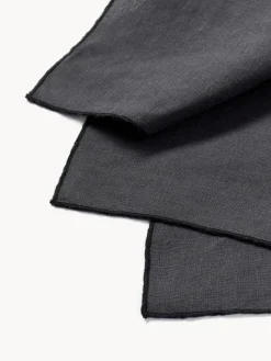 Servilletas de lino con ribete Kennedy, 4 uds.