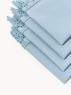 Servilletas de tela con encaje Flavia, 4 uds.