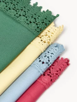 Servilletas de tela con encaje Flavia, 4 uds.
