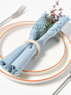 Servilletas de tela con encaje Flavia, 4 uds.