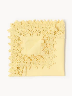 Servilletas de tela con ribete de encaje Flavia, 4 uds.