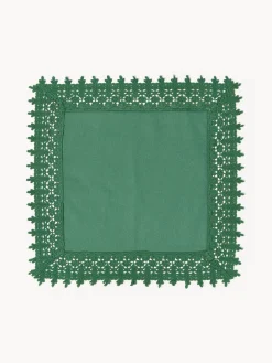Servilletas de tela con ribete de encaje Flavia, 4 uds.