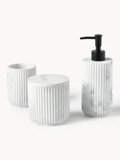 Set de accesorios de baño en look mármol Kacie, 3 pzas.